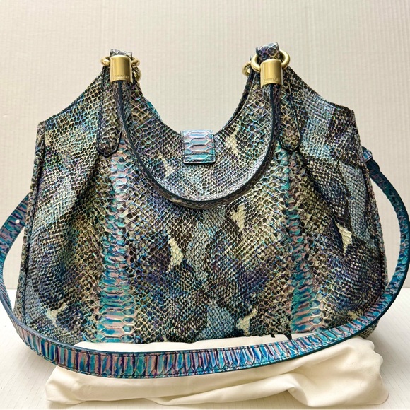 Brahmin Elise Satchel In Opal Marine Seville - Picture 3 of 8